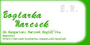 boglarka marcsek business card